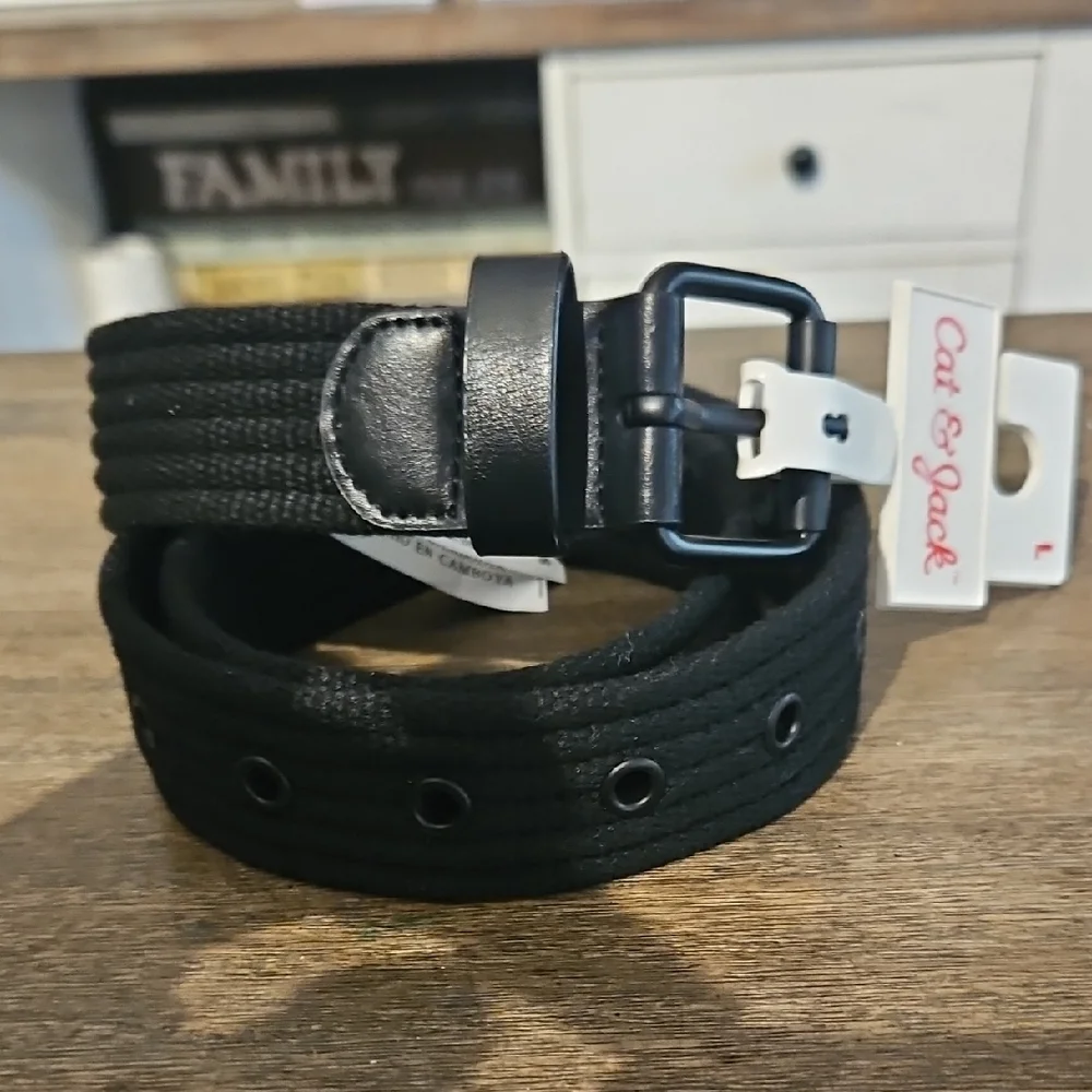 Cat & Jack Black Kids Belt